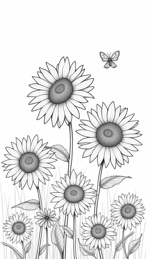 coloring pages of summer flowers